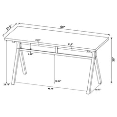 Tatum - Engineered Wood Top Writing Desk - Cement