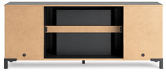 Cayberry - Black - TV Stand With Fireplace