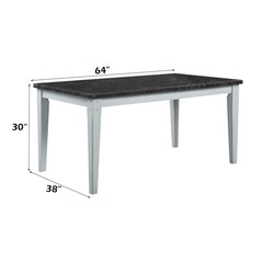 Lanton - Dining Table - Natural Marble & Antique White