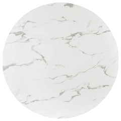 Alcott - Round Dining Table Faux Marble - Carrara