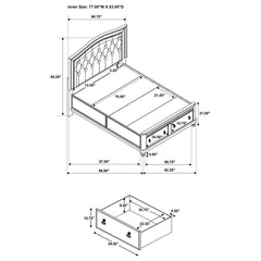 Bling Game - Upholstered Storage Bed Bedroom Set