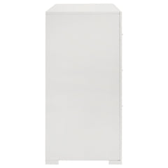 Ives - 6-Drawer Dresser Cabinet - White High Gloss