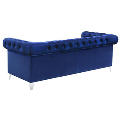 Bleker - Upholstered Tuxedo Arm Tufted Sofa Set