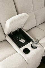 Orlen - Double Reclining Loveseat With Console - Winter