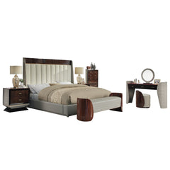 Jamonica - Eastern King Bed - Beige & Dark Brown