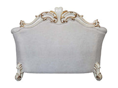 Vendom II - Loveseat - Two Tone Ivory Fabric & Antique Pearl Finish