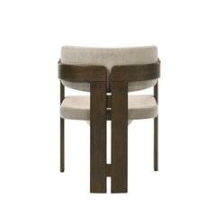 Destin - Side Chair - Light Gray Fabric & Walnut Finish