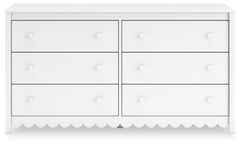 Hallityn - White - Six Drawer Dresser