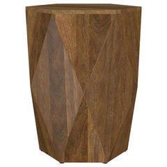 Zalika - Hexagonal Solid - Mango Wood End Table - Natural
