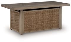 Laguna Heights - Rectangular Fire Pit Table - Beige
