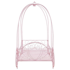 Massi - Metal Twin Canopy Bed - Powder Pink