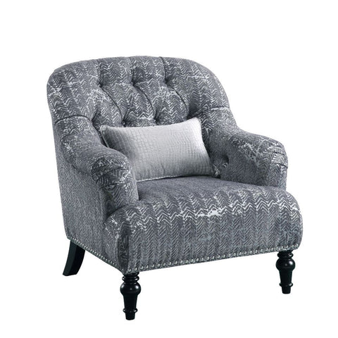 Gaura - Chair - Pattern Gray Velvet