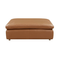 Brighton - Ottoman - Brown Top Grain Leather