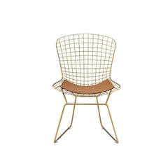 Achellia - Side Chair (Set of 2) - Whiskey PU & Gold