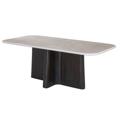 Jacory - Dining Table With Bottocino Marble Top - Espresso