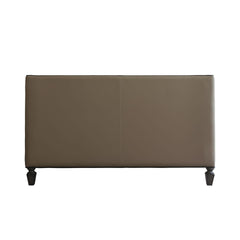 House Beatrice - Loveseat With 3 Pillows - Tan Synthetic Leather , Black Synthetic Leather & Charcoal