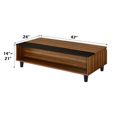 Avala - Coffee Table - Walnut & Black