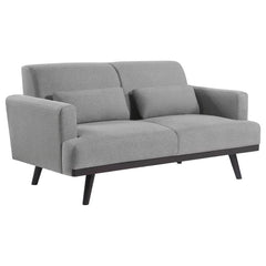 Blake - Upholstered Track Arm Loveseat - Sharkskin