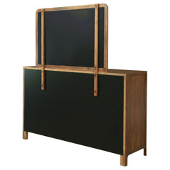 Maderia - 8-Drawer Dresser And Mirror - Walnut