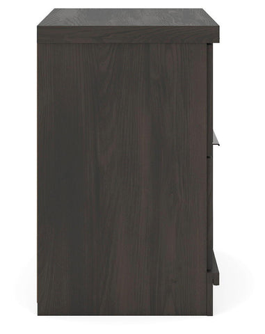 Shaehartin - Two Drawer Night Stand - Dark Brown