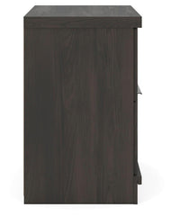 Shaehartin - Two Drawer Night Stand - Dark Brown