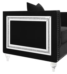 Delilah - Upholstered Tufted Tuxedo Arm Accent Chair - Black