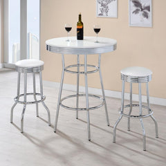 Retro - Upholstered Metal Swivel Bar Stool (Set of 2)