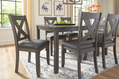 Caitbrook - RECT DRM Table Set (Set of 7) - Gray