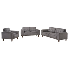 Deerhurst - Upholstered Tufted Track Arm Sofa Set