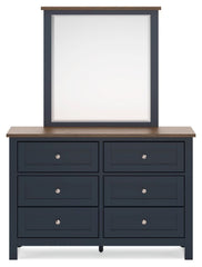 Landocken - Brown / Blue - Dresser and Mirror