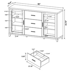 Lewes - 4 Piece TV Entertainment Center - Cappuccino