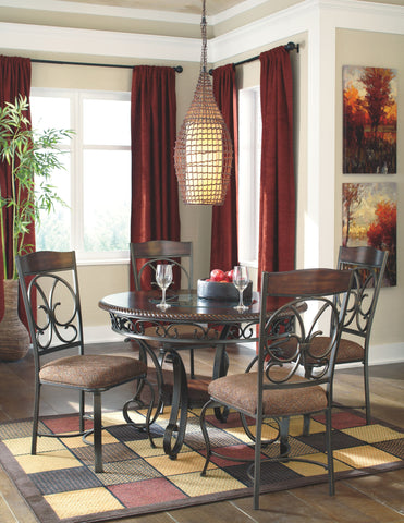 Glambrey - Brown - Round Dining Room Table