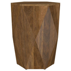 Zalika - Hexagonal Solid - Mango Wood End Table - Natural