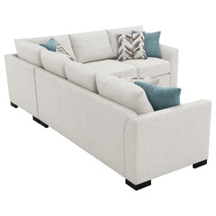 Ashford - Chenille Upholstered Sleeper Sectional Sofa - Greige