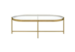 Charrot - Coffee Table - Clear Glass & Gold Finish