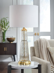 Bakersboro - Clear / Gold Finish - Glass Table Lamp