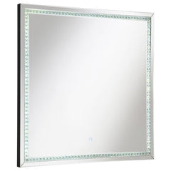 Noelle - Wall Mirror With LED Lighting - Silver