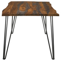 Neve - Live Edge Dining Table - Gray Sheesham