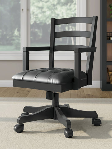 Wildenauer - Brown / Black - Home Office Swivel Desk Chair