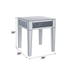 Noralie - End Table - Mirrored - Wood - 24"