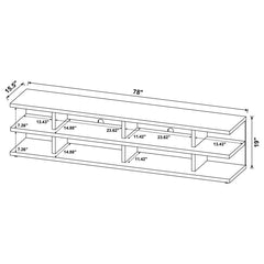 Cartmill - 78" 2-Tier TV Stand Media Console