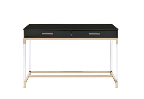 Adiel - Desk - Black & Gold Finish