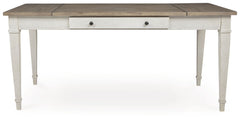 Skempton - RECT DRM Table w/Storage - White