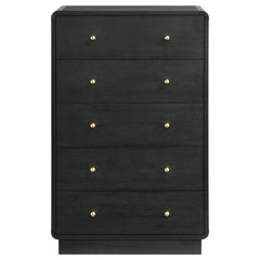 Cavelle - 5-Drawer Chest Of Drawers - Black