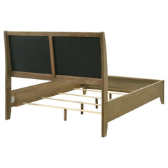 Granada - Upholstered Eastern King Panel Bed - Natural Pine