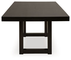 Neymorton - 7 Pc. - Rectangular Extension Table, 6 Side Chairs - Dark Grayish Brown