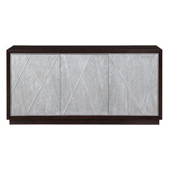 Geranio - Console Cabinet - Metallic Silver & Walnut