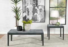 Mozzi - Rectangular Faux Marble Coffee Table - Gray And Black