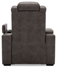 HyllMont - Gray - PWR Recliner/Adj Headrest