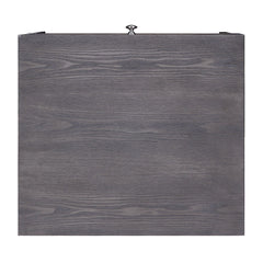 Iban - End Table - Gray Oak & Chrome
